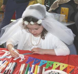 Bride Making a Crown for Purim