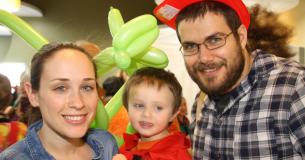 Estrin family enjoying the celebration