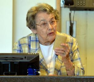 Photo by Ek, Derrick. "Holocaust Survivor Shares Her Story with C-S Students."The Leader. Campbell-Savona High School, 7 May 2015