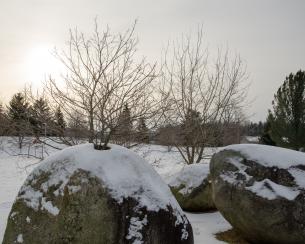 Goldsworthy Holocaust Memorial in winter